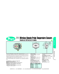 Thumbnail of document Data Sheet - WTP-R Wireless Remote Probe Temperature Sensor